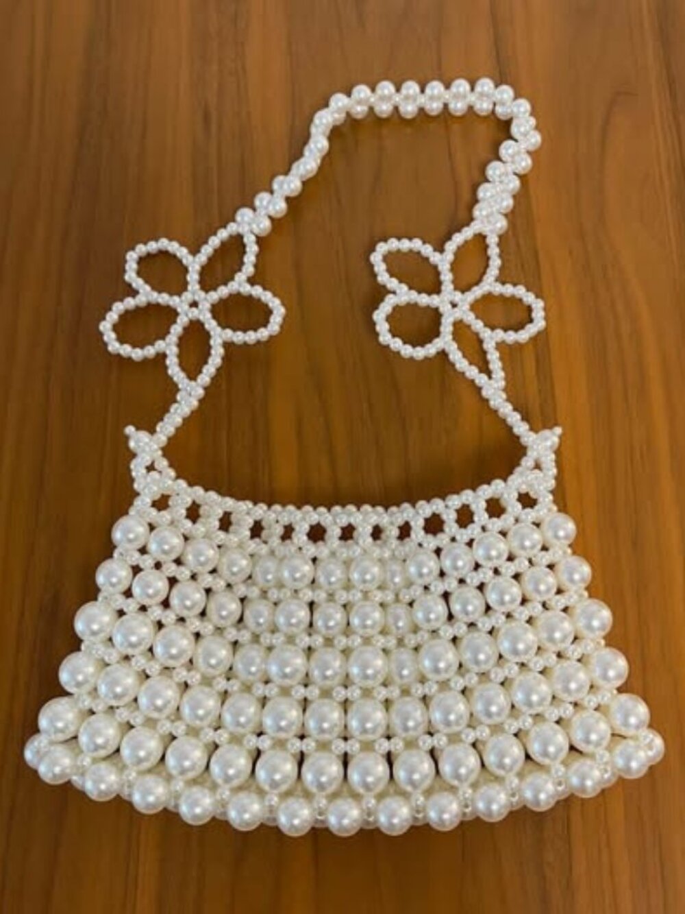Pearl beaded shoulder bag